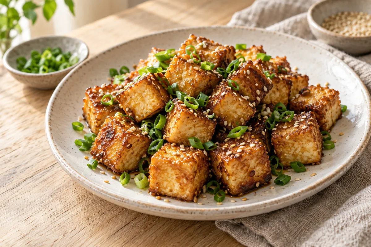 Crispy air fryer tofu — AI-generated illustration